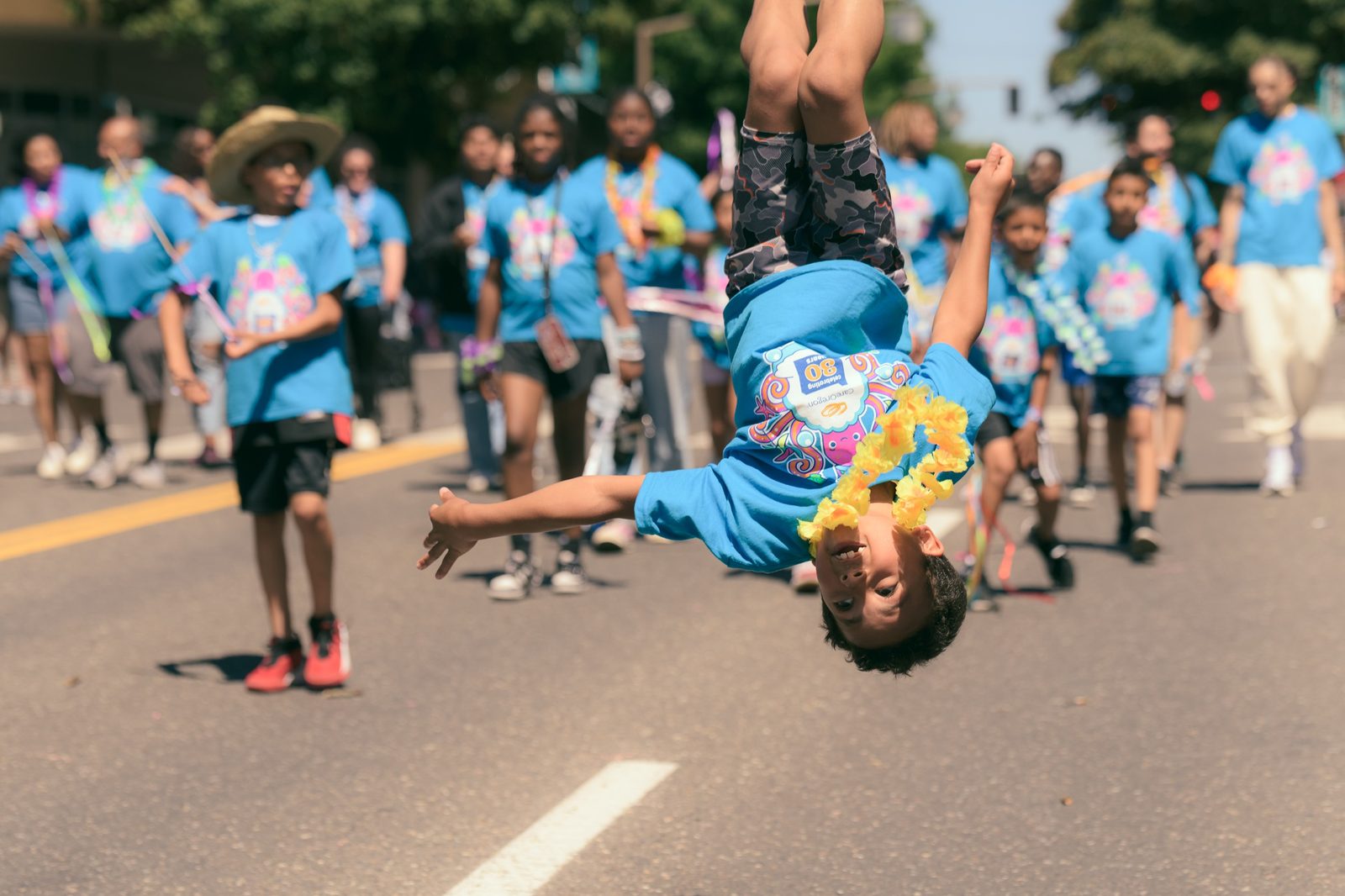 Young people at a community event in the Pacific Northwest