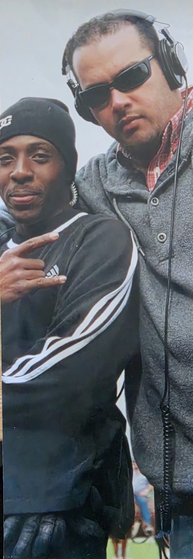 Geff Zamor on the set of Seabiscuit, 2002